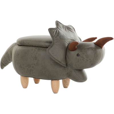 Beliani Eläinjakkara säilytystilalla TRICERATOPS kangas Tummanvihreä Beliani Eläinjakkara säilytystilalla TRICERATOPS kangas Tummanvihreä
