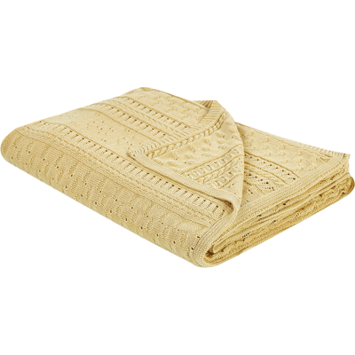 Beliani Peitot - 150x200cm - Puuvilla - Keltainen - Peitot Beliani Peitot - 150x200cm - Puuvilla - Keltainen - Peitot