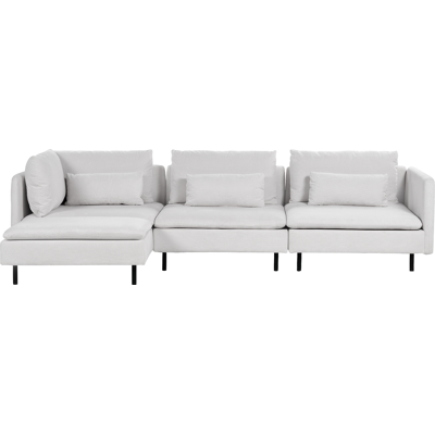 Beliani modulaarinen kulmasohva harmaa 3 istuinta - Kulmasohva Beliani modulaarinen kulmasohva harmaa 3 istuinta - Kulmasohva