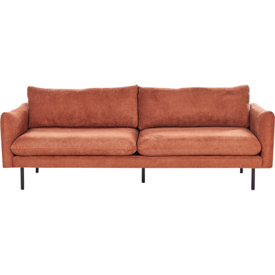 Beliani Sohva Ruskea Chenille 3 Istuttava Moderni Retro Tyyli - Sohva Beliani Sohva Ruskea Chenille 3 Istuttava Moderni Retro Tyyli - Sohva