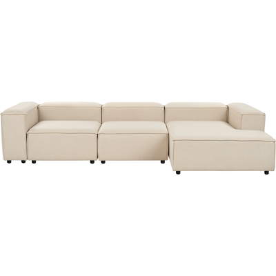 Beliani Moduulikulmasohva 4-istuttava ARDAL kangas Beige Vasen Beliani Moduulikulmasohva 4-istuttava ARDAL kangas Beige Vasen