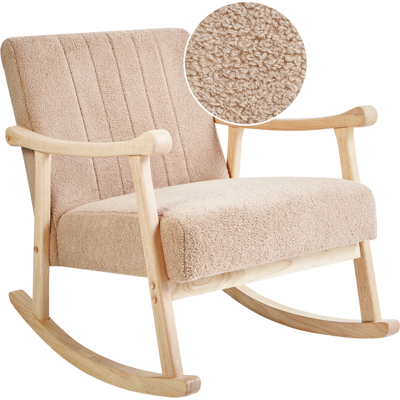 Beliani Leknes retro bouclé beigen keinomies Beliani Leknes retro bouclé beigen keinomies