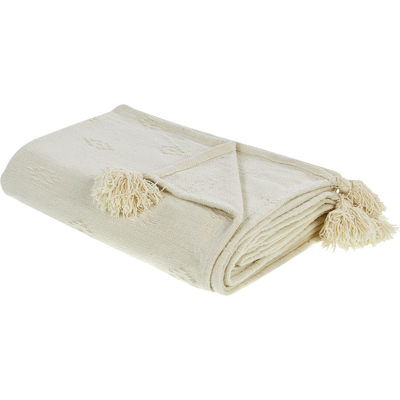 Beliani Päiväpeitto KAZY puuvilla 220 x 240 cm Beige Beliani Päiväpeitto KAZY puuvilla 220 x 240 cm Beige