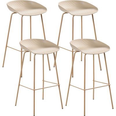 Beliani Baarituolisetti 4 kpl VENLO Beige Beliani Baarituolisetti 4 kpl VENLO Beige