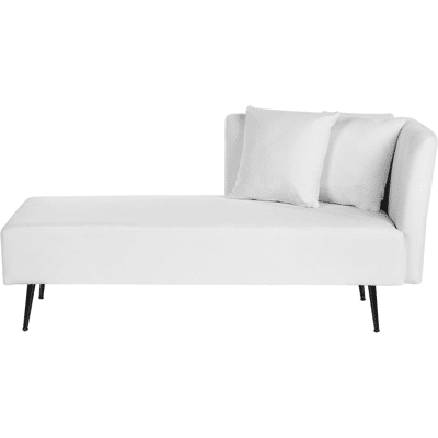 Beliani Valkoinen Oikea Käsi Polyesterikangas Lounge - Olohuone Beliani Valkoinen Oikea Käsi Polyesterikangas Lounge - Olohuone