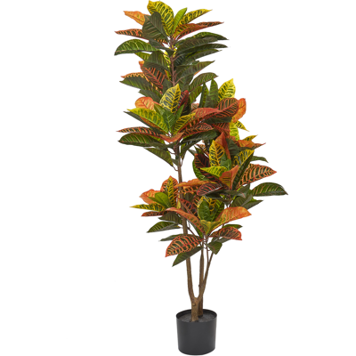 Beliani Tekokasvi CODIAEUM 140 cm Vihreä Beliani Tekokasvi CODIAEUM 140 cm Vihreä