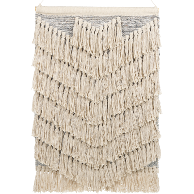 Beliani Seinähänge beige puuvillaa ja tassels - Seinän tyyppi Beliani Seinähänge beige puuvillaa ja tassels - Seinän tyyppi