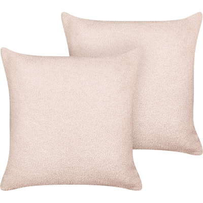 Beliani Setti 2 koristepada Bouclé-vaatteesta Beliani Setti 2 koristepada Bouclé-vaatteesta