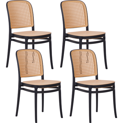 Beliani Puutarhatuolisetti 4 kpl PLOSE Beige Beliani Puutarhatuolisetti 4 kpl PLOSE Beige