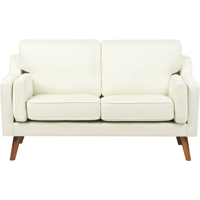 Beliani 2-istuttava sohva Off-White - Kangas Mid-Century Olohuone Beliani 2-istuttava sohva Off-White - Kangas Mid-Century Olohuone