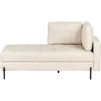 Beliani Divaani oikea REBAIS keinonahka Vaaleanbeige Beliani Divaani oikea REBAIS keinonahka Vaaleanbeige