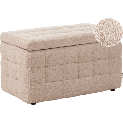 Beliani Suuri säilytysrahi MICHIGAN buklee Beige Beliani Suuri säilytysrahi MICHIGAN buklee Beige