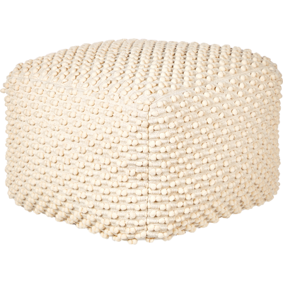 Beliani Neliö Puf Vaalean Beigen 50x50x35 cm - Ottoman Beliani Neliö Puf Vaalean Beigen 50x50x35 cm - Ottoman