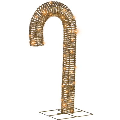 Beliani Ulkokoriste LED-valo HOLMAVIK Karkkikeppi 74 cm Kulta Beliani Ulkokoriste LED-valo HOLMAVIK Karkkikeppi 74 cm Kulta