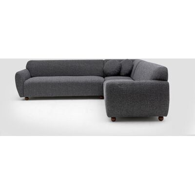 Norda Design Tyylikäs kulmasohva, tummanharmaa, 280x280 cm Koivurunko, 100 % polyesteri, sisältää 2 tyynyä Norda Design Tyylikäs kulmasohva, tummanharmaa, 280x280 cm Koivurunko, 100 % polyesteri, sisältää 2 tyynyä