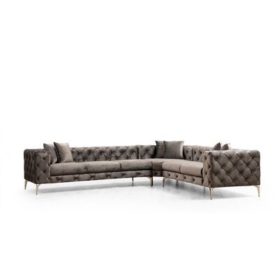 Norda Design moderni kulmasohva, antrasiitti, 310 x 270 cm pyökkirunko, 100 % polyesteri, sisältää 6 tyynyä Norda Design moderni kulmasohva, antrasiitti, 310 x 270 cm pyökkirunko, 100 % polyesteri, sisältää 6 tyynyä