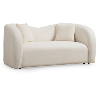 Norda Design Elegantti 2-paikkainen sohva, kermanvärinen, pyökkikehys, 170 cm 100 % polyesteri, sisältää 2 tyynyä, moderni muotoilu Norda Design Elegantti 2-paikkainen sohva, kermanvärinen, pyökkikehys, 170 cm 100 % polyesteri, sisältää 2 tyynyä, moderni muotoilu