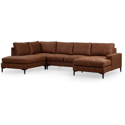 Norda Design Tyylikäs kulmasohva, kamelinvärinen, 200x314x155 cm pyökkirunko, 100 % polyesteriä, kuivapestävä Norda Design Tyylikäs kulmasohva, kamelinvärinen, 200x314x155 cm pyökkirunko, 100 % polyesteriä, kuivapestävä