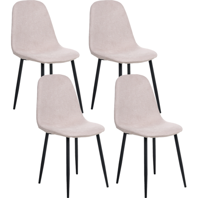 Beliani Ruokatuolisetti 4 kpl CRANDALL kangas Beige Beliani Ruokatuolisetti 4 kpl CRANDALL kangas Beige