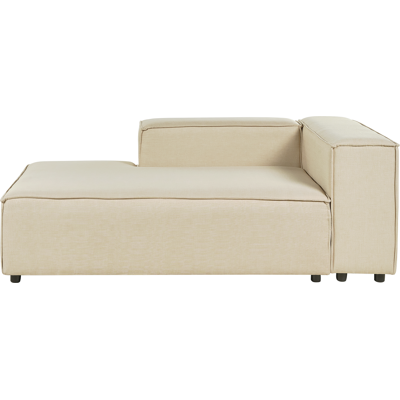 Beliani Oikea Käsi Pellava Chaiselongue Beiget APRICA - Sohva Beliani Oikea Käsi Pellava Chaiselongue Beiget APRICA - Sohva