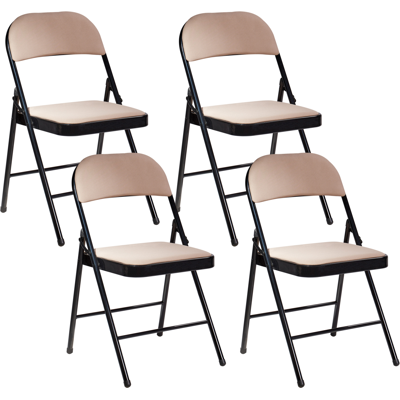 Beliani Taittotuolisetti 4 kpl SPARKS Beige Beliani Taittotuolisetti 4 kpl SPARKS Beige