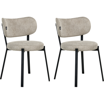 Beliani Ruokatuolisetti 2 kpl BRONTE kangas Beige Beliani Ruokatuolisetti 2 kpl BRONTE kangas Beige