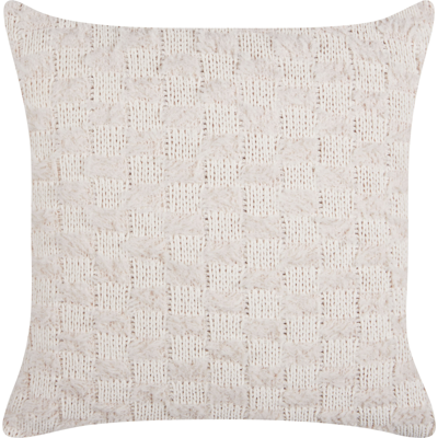 Beliani Beige Neulottu Tyyny - Tyyny Beliani Beige Neulottu Tyyny - Tyyny