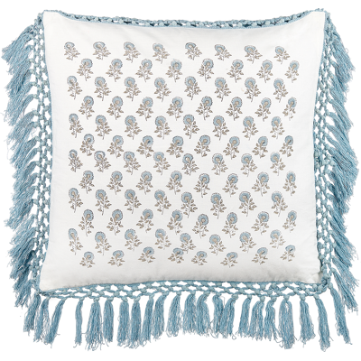 Beliani puuvillainen kukkakuosi tyyny - 45x45cm - Käsintehty, irrotettava päällinen Beliani puuvillainen kukkakuosi tyyny - 45x45cm - Käsintehty, irrotettava päällinen