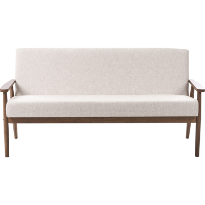 Beliani Sohva 3-istuttava ESRUM kangas Tummanruskea/beige Beliani Sohva 3-istuttava ESRUM kangas Tummanruskea/beige