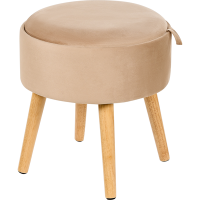 Beliani Säilytysjakkara NEELY sametti Beige Beliani Säilytysjakkara NEELY sametti Beige