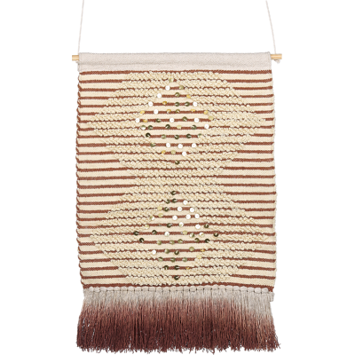 Beliani Puuvillainen Seinäkangas - Boho-tyylinen Geometrinen Kuosi Beliani Puuvillainen Seinäkangas - Boho-tyylinen Geometrinen Kuosi