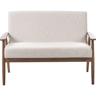 Beliani Sohva 2-istuttava ESRUM kangas Tummanruskea/beige Beliani Sohva 2-istuttava ESRUM kangas Tummanruskea/beige