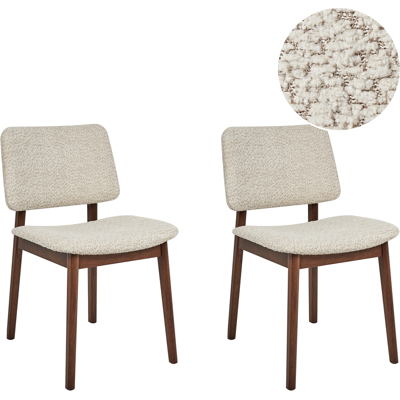Beliani Ruokatuolisetti 2 kpl BLANE puu Tummanruskea/beige Beliani Ruokatuolisetti 2 kpl BLANE puu Tummanruskea/beige
