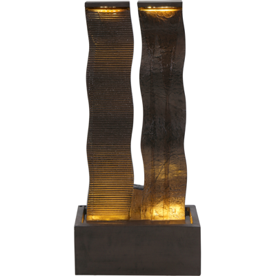 Beliani Vesiaihe SUNLINE LED-valo Ruskea Beliani Vesiaihe SUNLINE LED-valo Ruskea