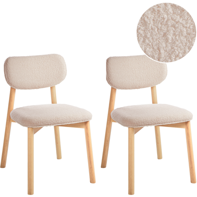 Beliani Malli Bouclé Ruskea Tuoli - chair Beliani Malli Bouclé Ruskea Tuoli - chair