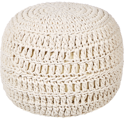 Beliani Pufs Beiges Cotton 40x40cm - Pufs Beliani Pufs Beiges Cotton 40x40cm - Pufs