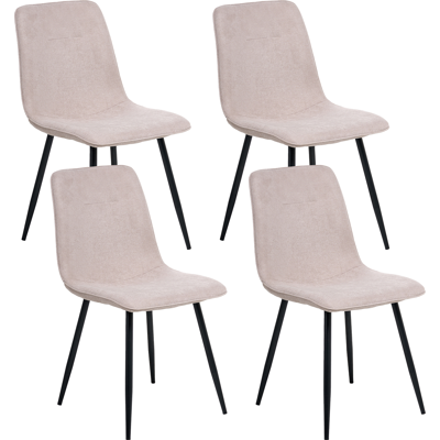 Beliani Ruokatuolisetti 4 kpl TUSCOLA kangas Beige Beliani Ruokatuolisetti 4 kpl TUSCOLA kangas Beige