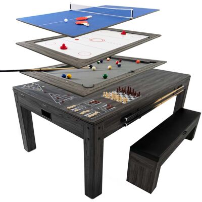 Monstershop 7-in-1 Pelipöytä ja säilytyspenkki - Harmaa Monstershop 7-in-1 Pelipöytä ja säilytyspenkki - Harmaa
