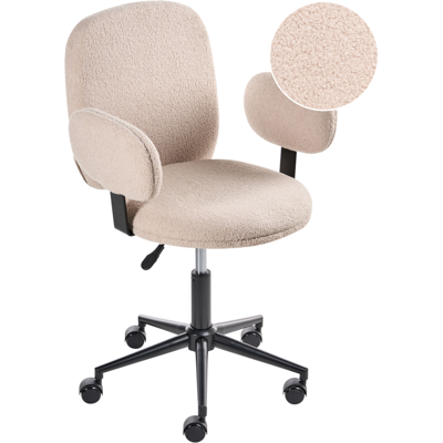 Beliani Työtuoli MORAGA buklee Beige Beliani Työtuoli MORAGA buklee Beige