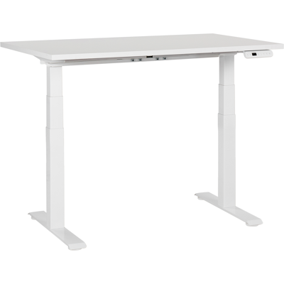 Beliani Sähkösäädettävä työpöytä DESTINES Valkoinen 120 cm 72 cm Beliani Sähkösäädettävä työpöytä DESTINES Valkoinen 120 cm 72 cm