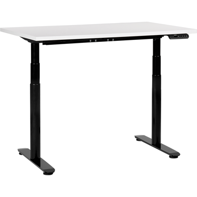 Beliani Sähkösäädettävä työpöytä DESTINAS Valkoinen/musta 120 cm 72 cm Beliani Sähkösäädettävä työpöytä DESTINAS Valkoinen/musta 120 cm 72 cm
