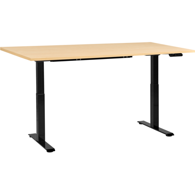 Beliani Sähkösäädettävä työpöytä DESTINES Musta/vaaleanruskea 160 cm 72 cm Beliani Sähkösäädettävä työpöytä DESTINES Musta/vaaleanruskea 160 cm 72 cm