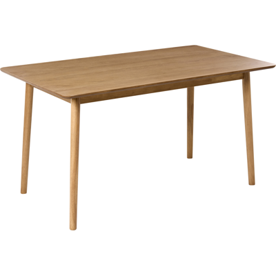 Beliani Ruokapöytä ELVYN Vaalea tammiviilu 140 cm 80 cm Beliani Ruokapöytä ELVYN Vaalea tammiviilu 140 cm 80 cm