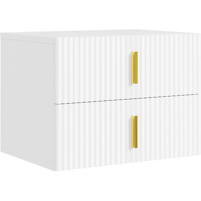 SoBuy Sivupöytä kahdella laatikolla valkoinen 40.0x30.0x30.0 cm FBT177-E-W SoBuy Sivupöytä kahdella laatikolla valkoinen 40.0x30.0x30.0 cm FBT177-E-W