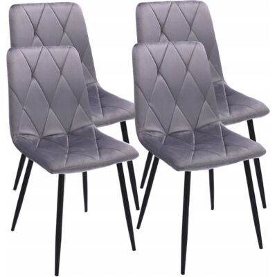 JUMI 4x VERHOILTUA TUOLIA tikattu SAMETTI moderni JUMI 4x VERHOILTUA TUOLIA tikattu SAMETTI moderni