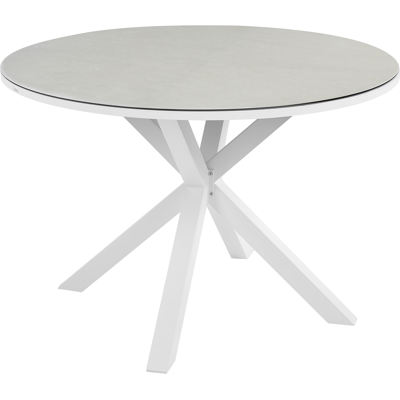 Beliani Maletto Puutarjapöytä - Moderni Alumiini, Keraaminen Lasi, 120cm Beliani Maletto Puutarjapöytä - Moderni Alumiini, Keraaminen Lasi, 120cm