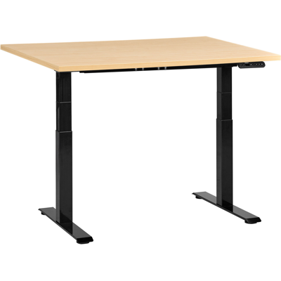 Beliani Sähkösäädettävä työpöytä DESTINES Musta/vaaleanruskea 120 cm 60 cm Beliani Sähkösäädettävä työpöytä DESTINES Musta/vaaleanruskea 120 cm 60 cm