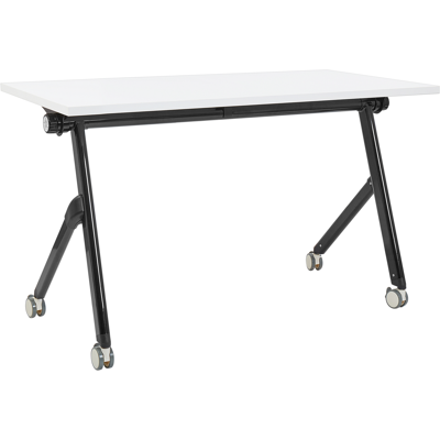 Beliani Taitettava työpöytä BENDI Valkoinen 120 cm 60 cm pyörillä Beliani Taitettava työpöytä BENDI Valkoinen 120 cm 60 cm pyörillä