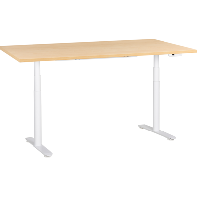 Beliani Sähkösäädettävä työpöytä DESTINAS Vaaleanruskea/valkoinen 180 cm 72 cm Beliani Sähkösäädettävä työpöytä DESTINAS Vaaleanruskea/valkoinen 180 cm 72 cm