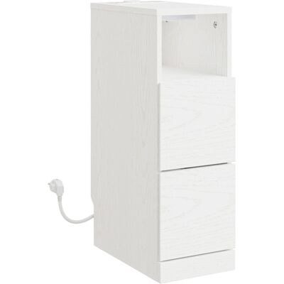 SoBuy Sivupöytä LED-valolla ja pistorasialla vaahteranvalkoinen 35.0x20.0x60.0 cm FBT149-E-WG SoBuy Sivupöytä LED-valolla ja pistorasialla vaahteranvalkoinen 35.0x20.0x60.0 cm FBT149-E-WG